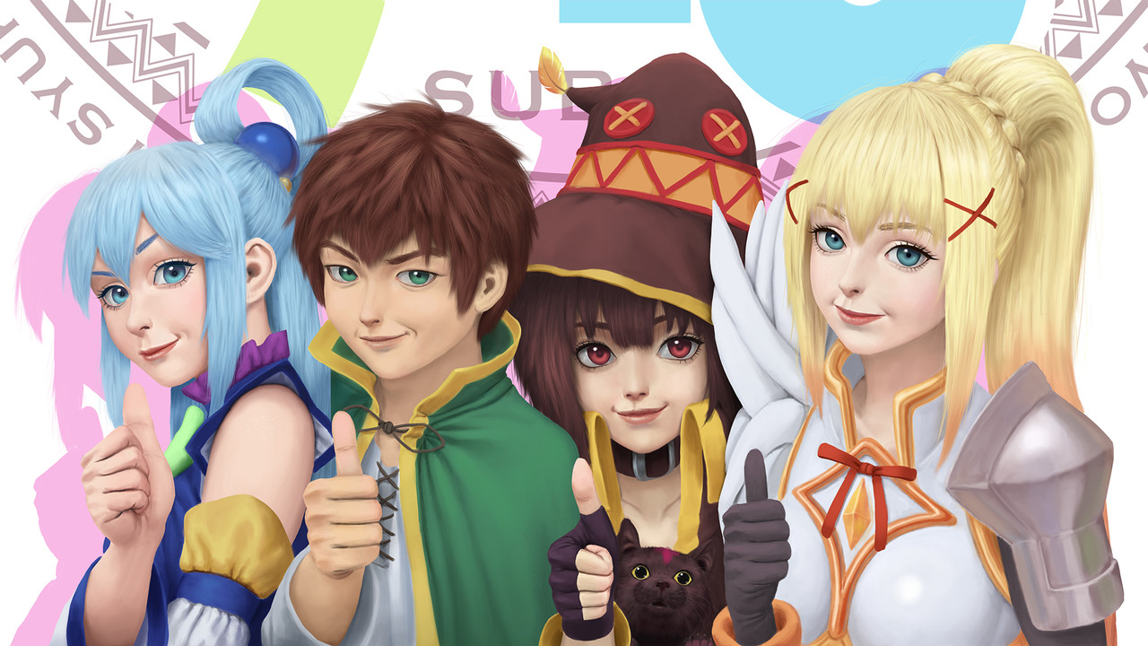 aqua_chomusuke_darkness_megumin_and_satou_kazuma_kono_subarash