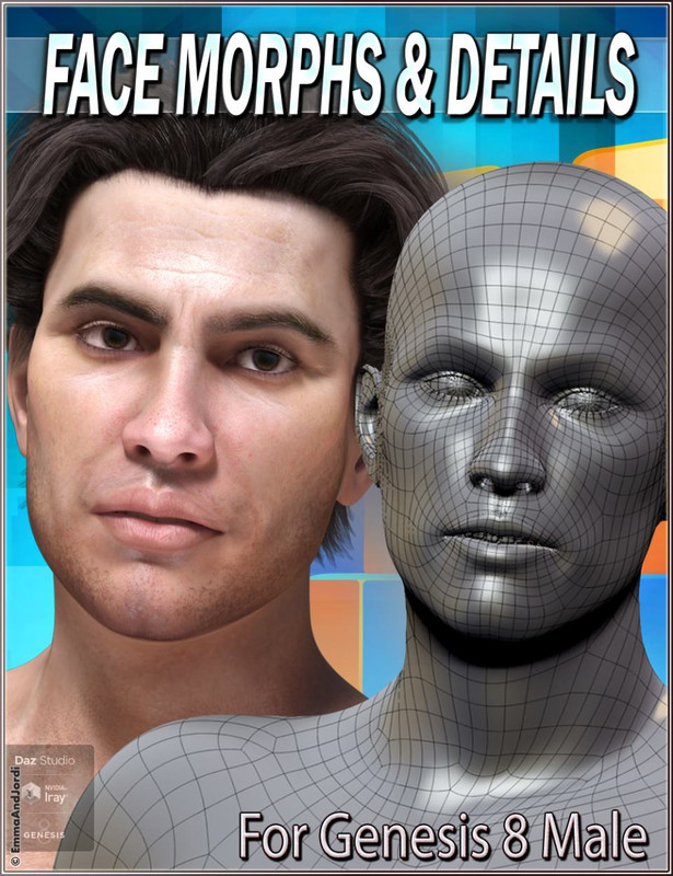 EJ Face Morphs and Details for Genesis 8 Male