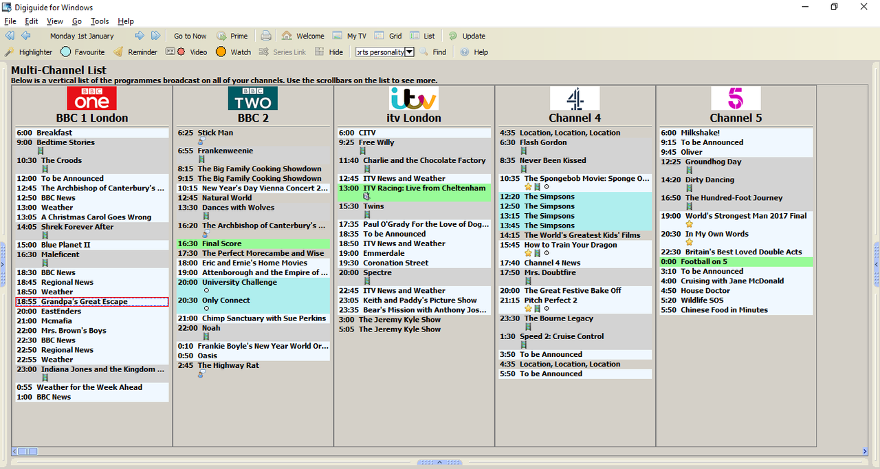 Christmas Schedules Provisional listings for BBC, ITV, C4 Page 3