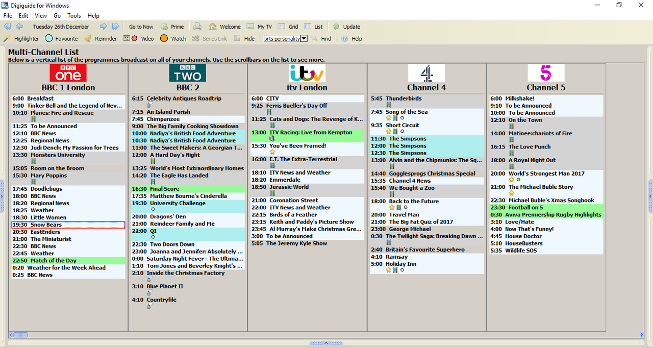 Christmas Schedules Provisional listings for BBC, ITV, C4 Page 3