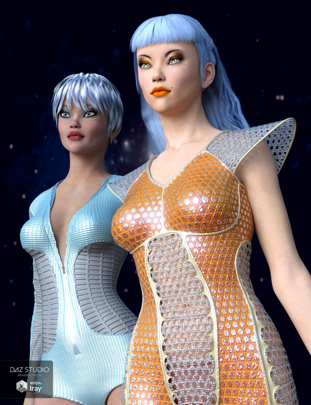 Daz Studio 3D Neon Dream Outfit for Genesis 8 Female(s) Model