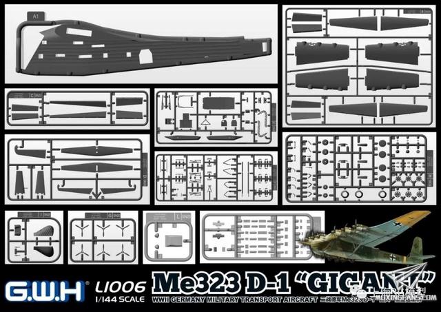 Germany PIT ROAD 1/144 WW2 Transport Messerschmitt Me-323D-1 Gigant 