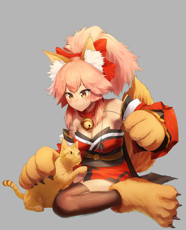 tamamo_and_tamamo_cat_fate_grand_order_and_fate_series_drawn_b