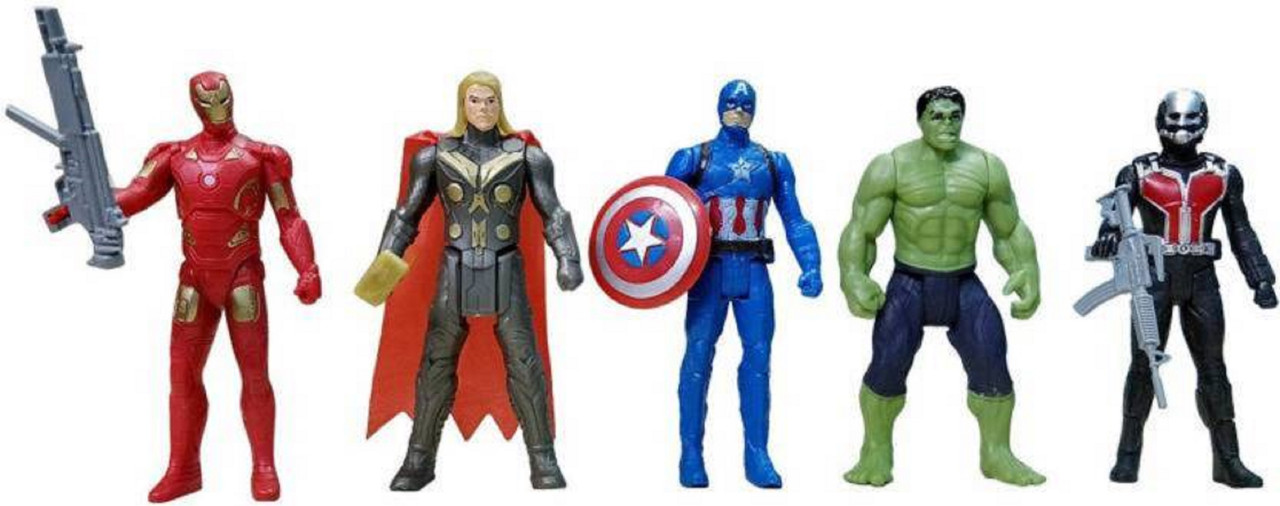 Buy Marvel Avengers Set of 5 AntMan Thor Hulk Iron Man Captain America  12cms Action Figure Online @ ₹429 from ShopClues