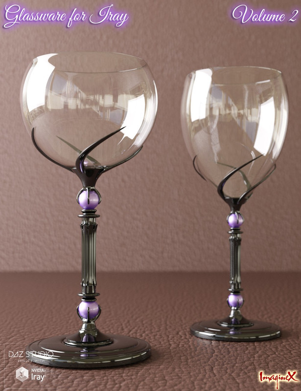 00 main glassware collection for iray vol 2 daz3d