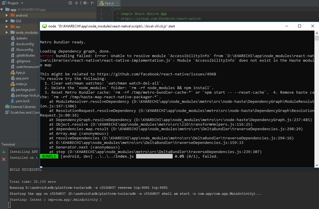 Response send error. Node Modules install React. React native build Terminal. +Response code 500 в ВК. CSS Modules React install in Terminal.