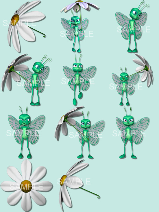 Bella Toon Butterfly Graphics