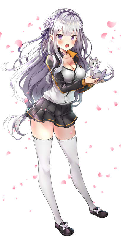 emilia_natsuki_subaru_and_puck_re_zero_kara_hajimeru_isekai_se