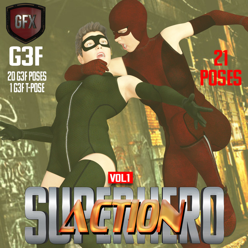 SuperHero Action for G3F Volume 1