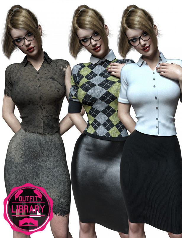 i13 Librarian Outfit for the Genesis 3 Female(s)