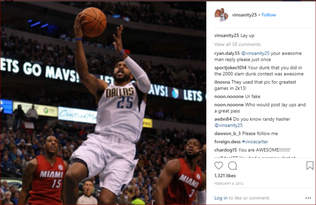 Vince Carter, NBA's veteran player