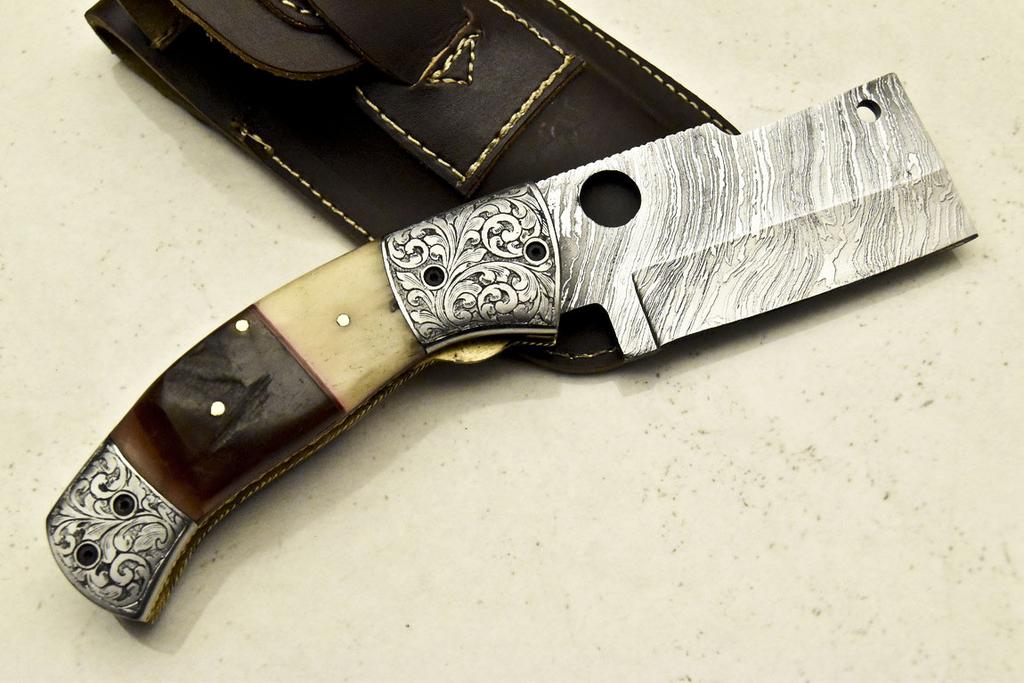 ONE-OF-A-KIND CUSTOM HAND MADE DAMASCUS FOLDING KNIFE |CHISEL ENGRAVED ...