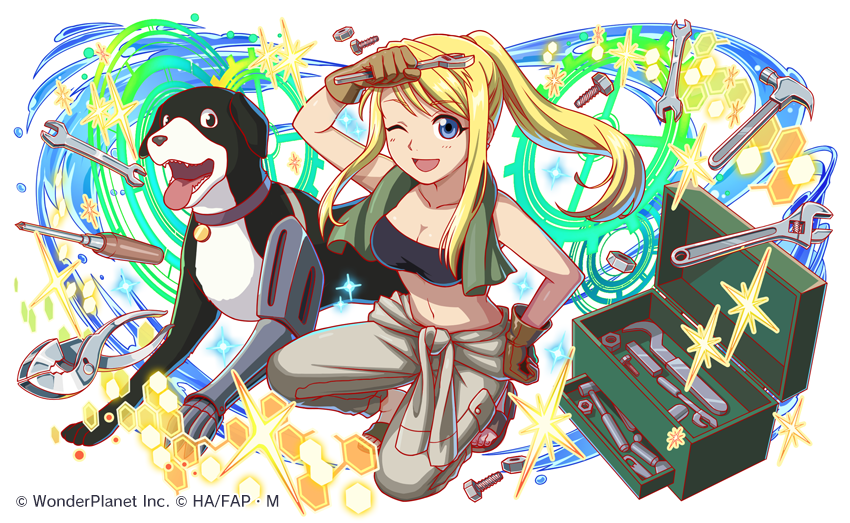 den_and_winry_rockbell_crash_fever_and_fullmetal_alchemist_a