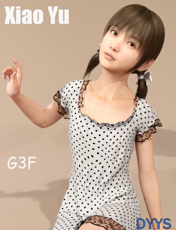 xiao yu for g3f 3d model rigged duf