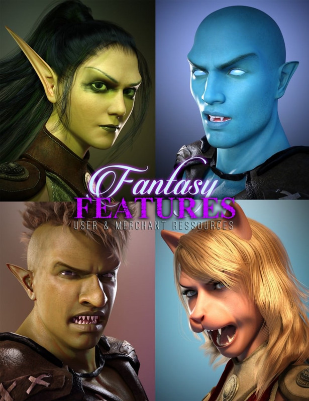 Fantasy Features for G3F G3M Bundle