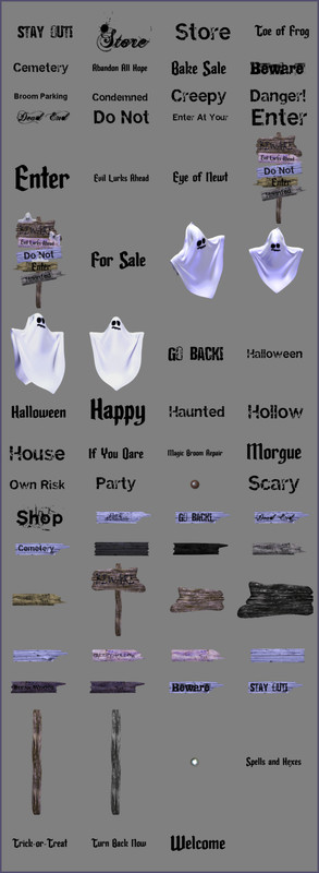 Spooky Sign Graphics Kit