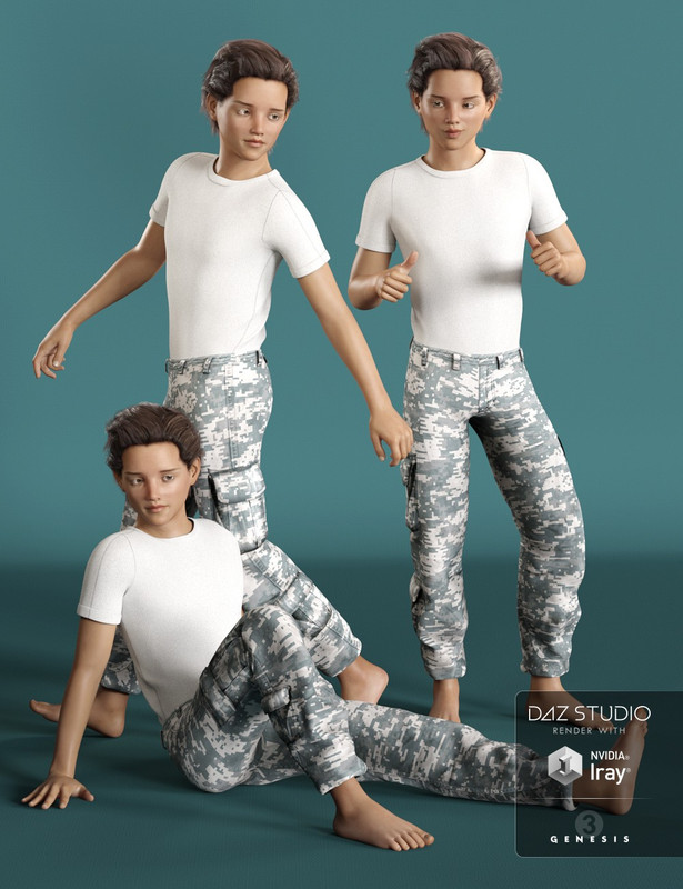 00 daz3d attitude poses and expressions for tween ryan 7