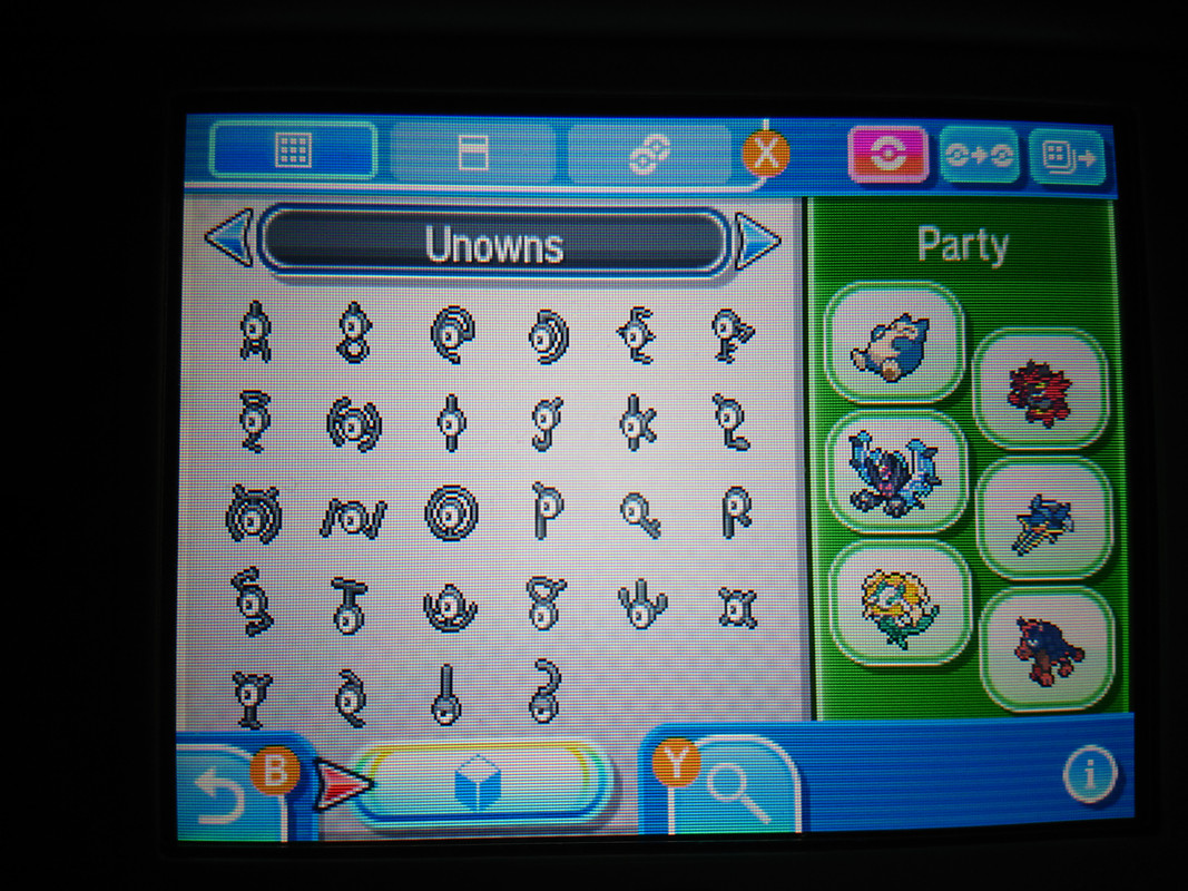 [Ultra Moon] My collection of Unowns since Pokemon Pearl. : r/PokeMoonSun