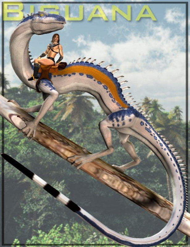 biguana riding lizard large