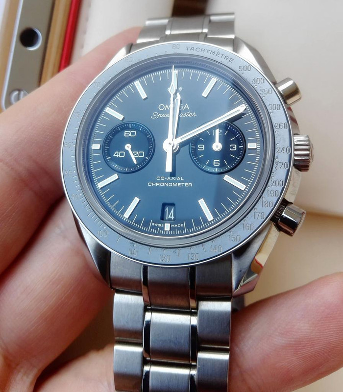 omega speedmaster moonwatch blue dial