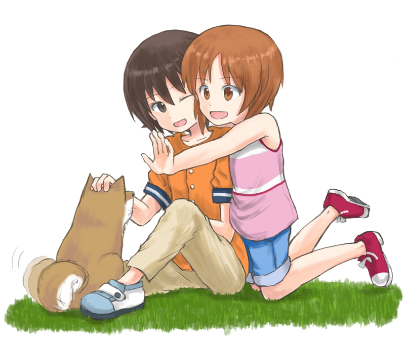 nishizumi_maho_and_nishizumi_miho_girls_und_panzer_drawn_by_mu
