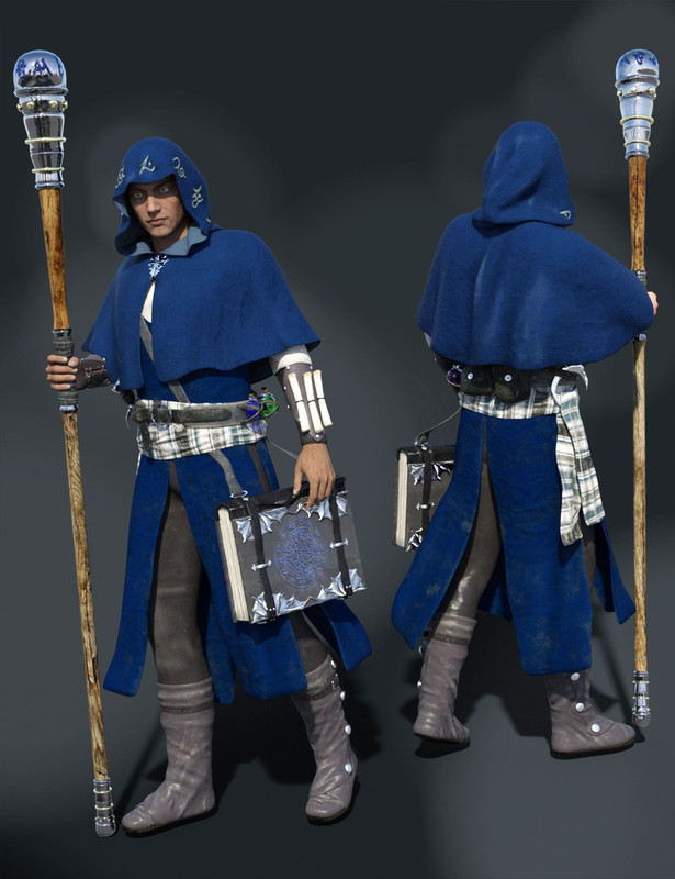 03 wizard outfit for genesis 3 maless daz3d