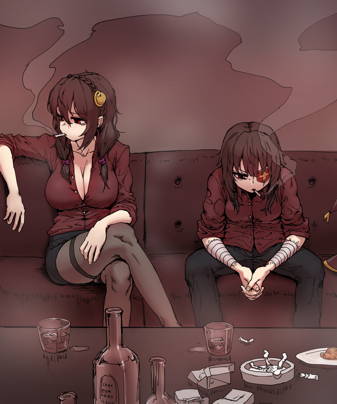 megumin_and_yunyun_kono_subarashii_sekai_ni_shukufuku_wo_drawn